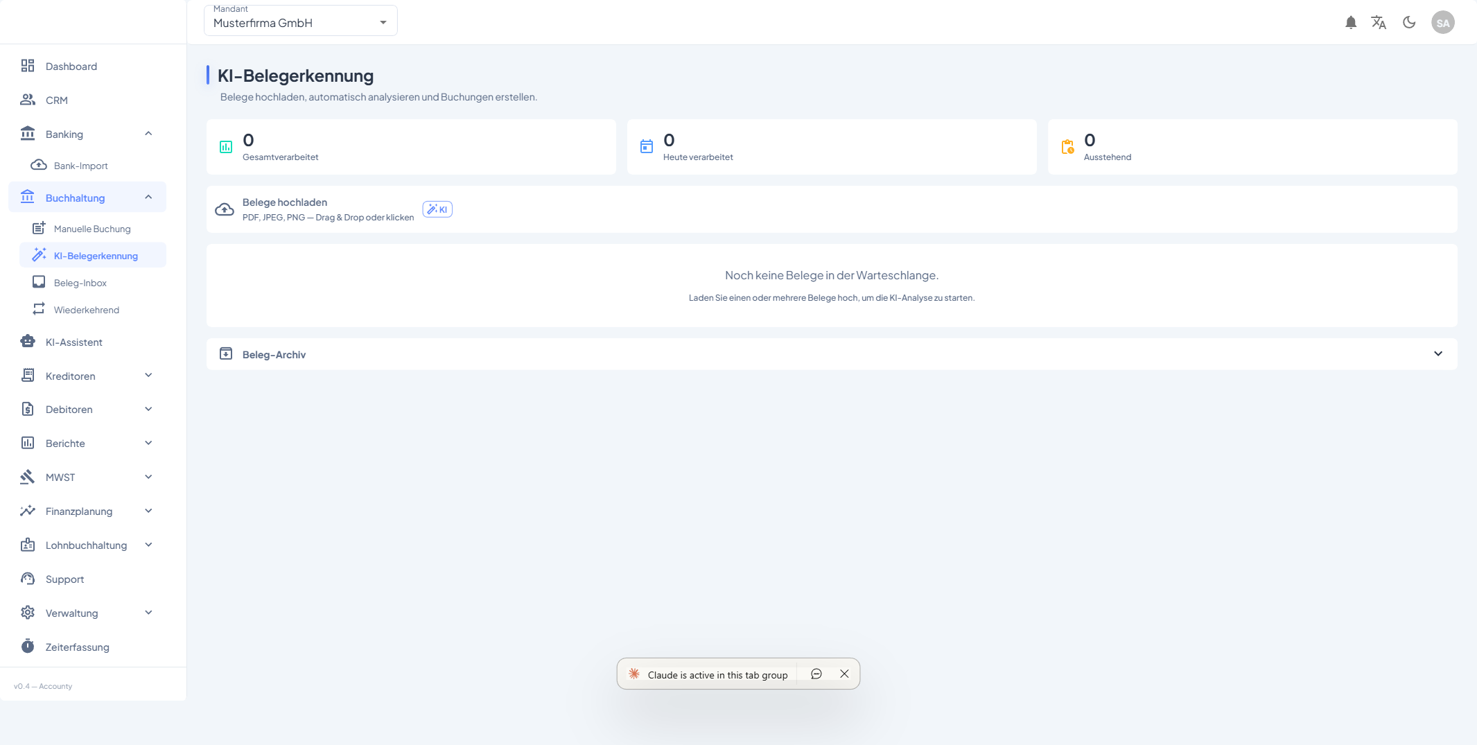 Accounty KI-Belegerkennung